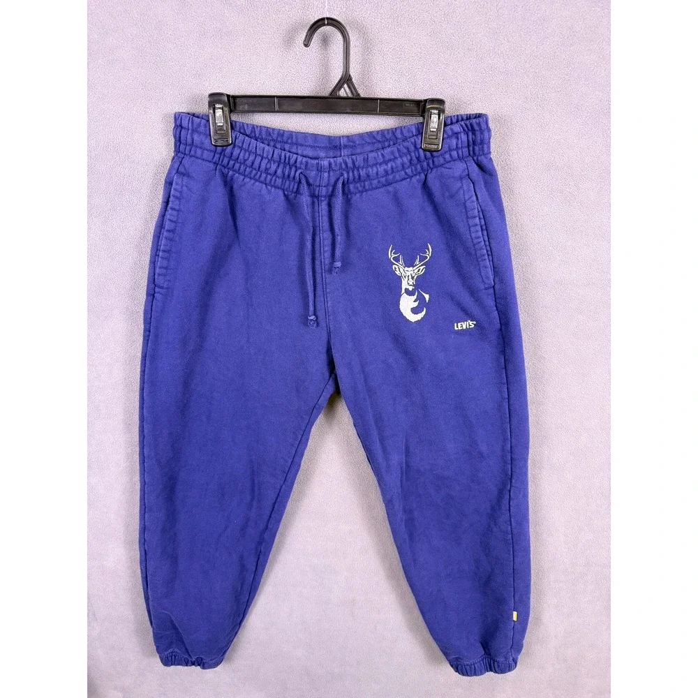 Levis Gold Tab Sweatpants Mens Medium Purple Graphic Joggers
